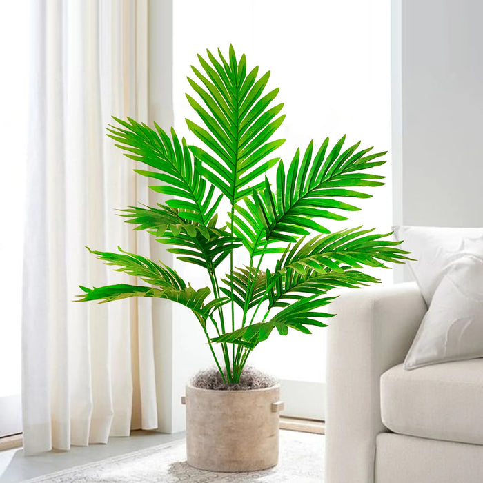 105cm/41.3in Artificial Areca Palm Tree – Fake Tropical Yellow Palm Plant for Indoor, Home, Office, and Event Decor