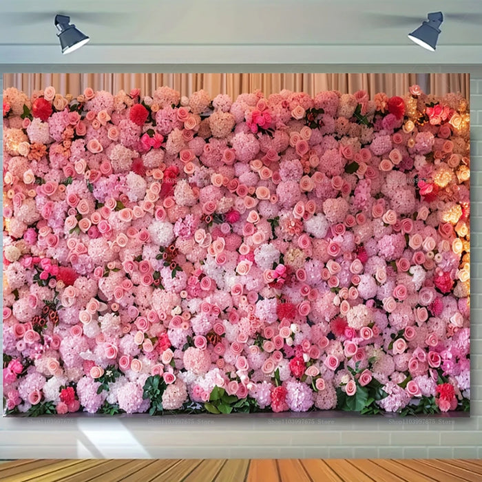 Wedding Flowers Curtain Backdrop – Bridal Shower, Engagement Ceremony & Party Photography Wall Decor