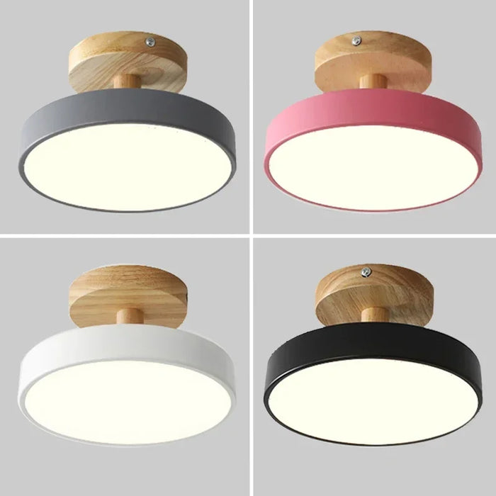 Modern Macaron LED Ceiling Lamp – Stylish Indoor Lighting for Bedrooms, Bathrooms, Foyers, and Corridors