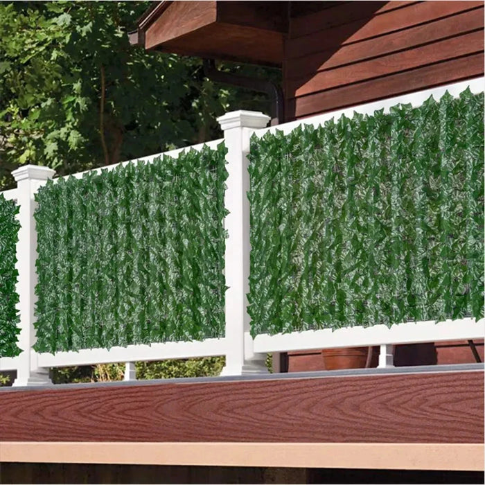50x200cm Artificial Ivy Hedge Fence Panels – Faux Green Leaf Privacy Screen for Home, Outdoor, Garden, and Balcony Decoration