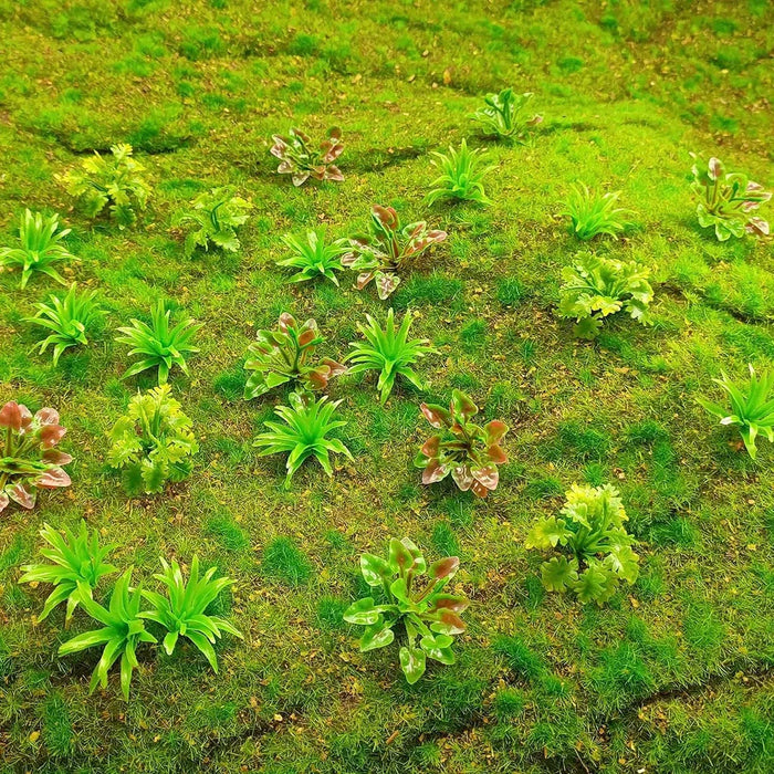 45pcs Miniature Shrubs & Bushes - Colorful Model Plants for Train Railways, Sand Scenery, Military Layouts & Architecture