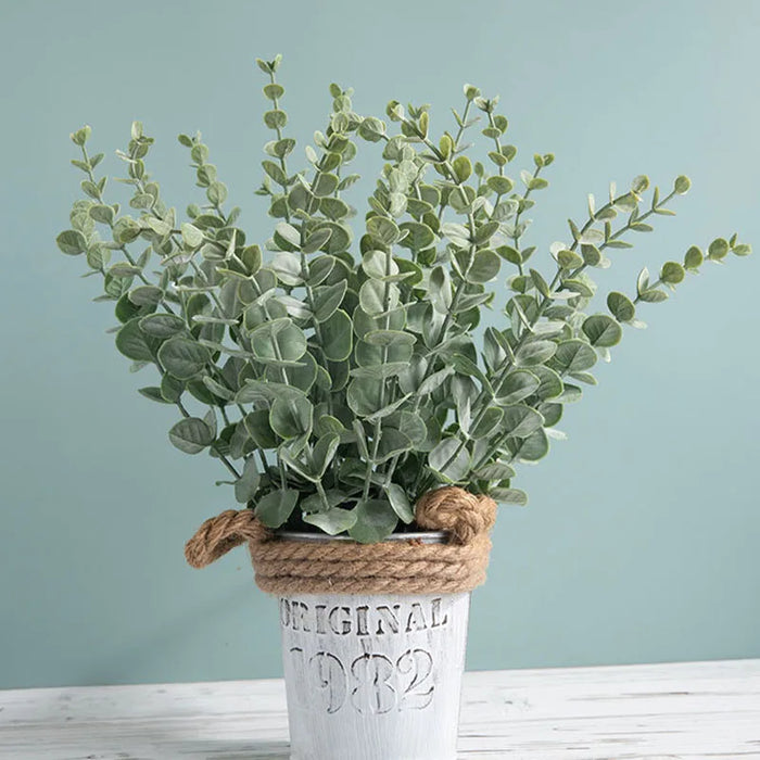 20 Pcs Artificial Eucalyptus Stems – Green Eucalyptus Branches for Wedding Centerpieces, Christmas, and Home Decor