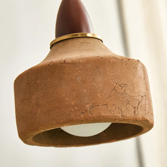 Japanese Wabi-Sabi Ceramic LED Pendant Lamp – Vintage Hanging Light Fixture for Restaurant and Home Décor