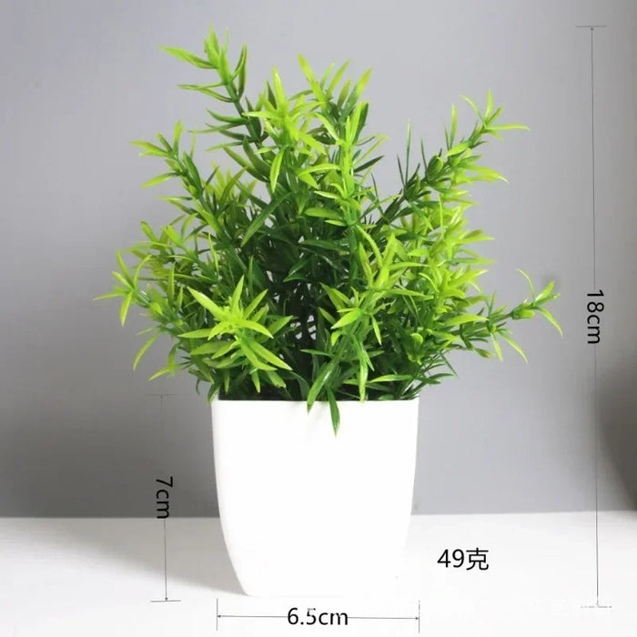 Artificial Bonsai Green Eucalyptus Flower Potted Plant – Fake Plant for Indoor, Outdoor, Home, Bedroom, and Garden Decoration