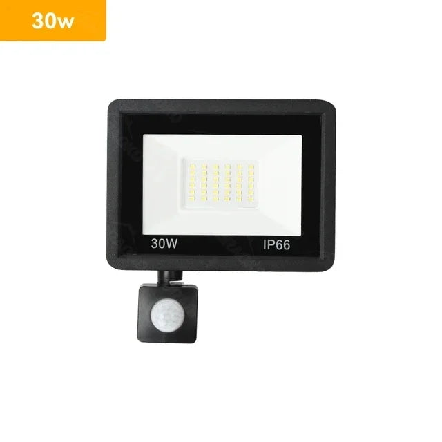 LED Motion Sensor Floodlight – Waterproof Outdoor Spotlight, 10W-100W, IP66 Garden and Wall Lamp