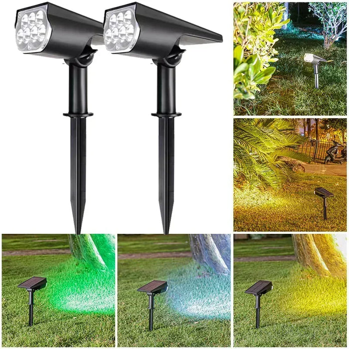 7LED Solar Spotlight – Adjustable IP65 Waterproof Solar Powered Landscape Wall Light for Garden, Pathway, and Yard