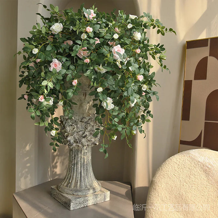Rose Vine Wall Hanging Flower Decor – Silk Floral Rattan for Wedding, Reception, Party, and Home Decoration (66cm)