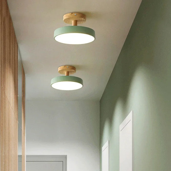 Modern Macaron LED Ceiling Lamp – Stylish Indoor Lighting for Bedrooms, Bathrooms, Foyers, and Corridors