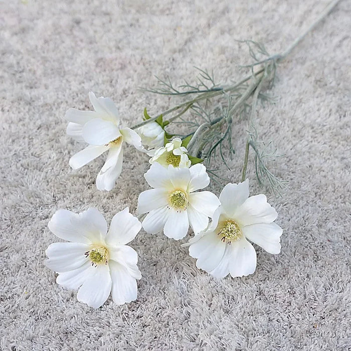 6-Head Artificial Cosmos Flowers – Silk Floral Home Decor for Living Room, Weddings, and Special Events