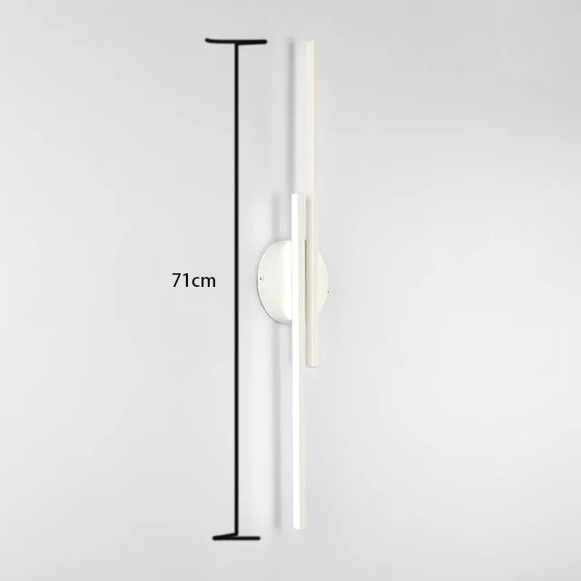 Modern Dual-Line LED Wall Lamp – Dimmable Up & Down Wall Light for Bedroom, Study, Dining Room, and TV Background Decor