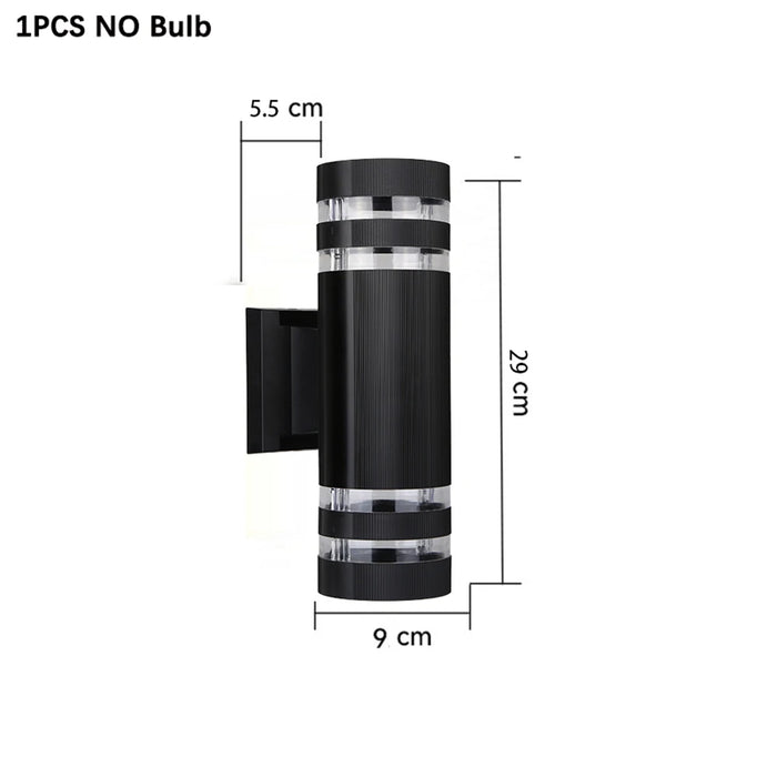 Outdoor Waterproof LED Wall Light – E27 Bulb, Up & Down Facade Lighting for Garden, Stairs, and Entrance