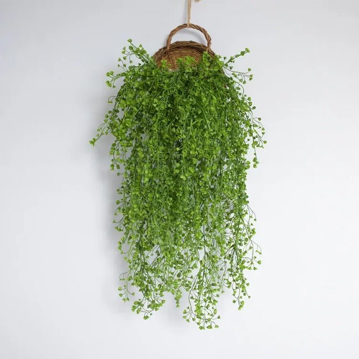 80cm Artificial Rattan Golden Bell Willow Flower - Plastic Wedding and Home Bar Wall Hanging Decoration