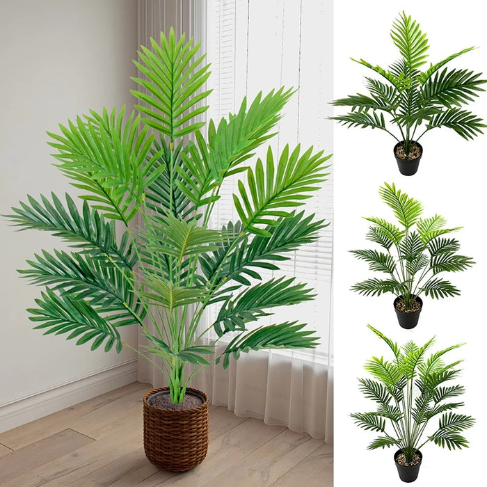 Large Decorative Artificial Palm Tree – Faux Tropical Banana Leaves for Home, Office, and Garden Decor (1pc)
