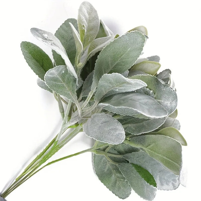 Artificial Sheep Ear Leaves – Realistic Faux Plant for Home Decoration, Wedding Arrangements, and Dining Table Decor (1/3/5 Pcs)