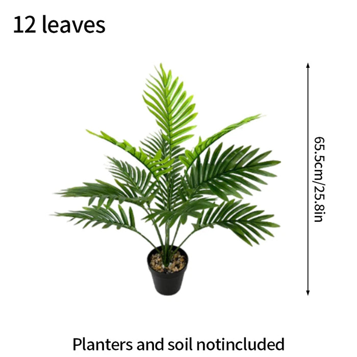 Large Decorative Artificial Palm Tree – Faux Tropical Banana Leaves for Home, Office, and Garden Decor (1pc)