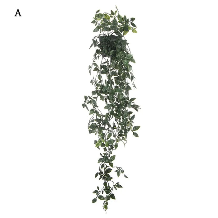 faux hanging plants uk Artificial Hanging Plants with Pot – 80CM/65CM/83CM Fake Vine Shelf Pl — Clasterior