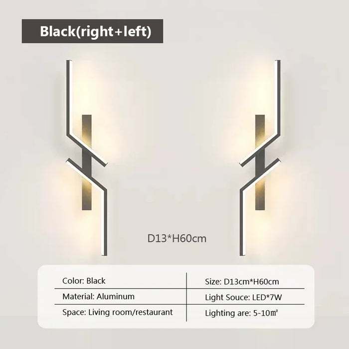 Modern LED Wall Lamp – Minimalist Design, Up & Down Lighting for Bedroom, Living Room, TV Sofa, and Lobby – Dimmable Wall-Mounted Light