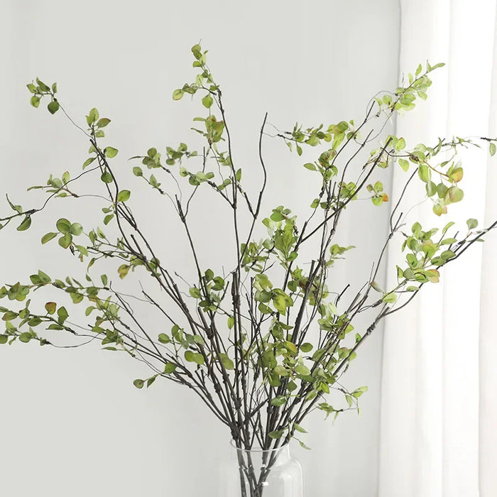 110cm Single Autumn Leaf Plant Bouquet – Artificial Plastic Flowers for Floor Decoration, Wedding & Withered Rattan Arrangement