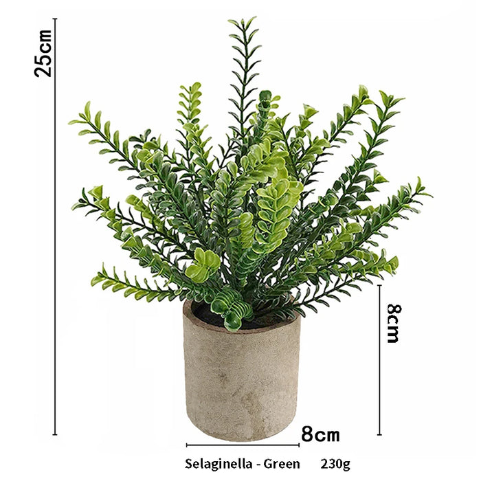 Artificial Eucalyptus Plant in Pot – Small Fake Bonsai for Home, Office, and Restaurant Desk Decoration