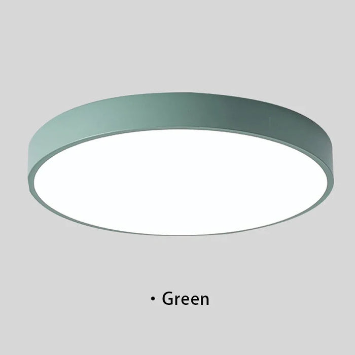 Modern Macaron LED Ceiling Light – Nordic Circular Minimalist Design for Living Room, Bedroom, and Study