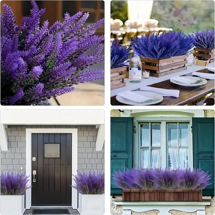 5Pcs Artificial Lavender Flowers – Realistic Faux Flower Bouquet for Wedding, Home Décor, and Office Decoration – Nordic Style Vase Storage