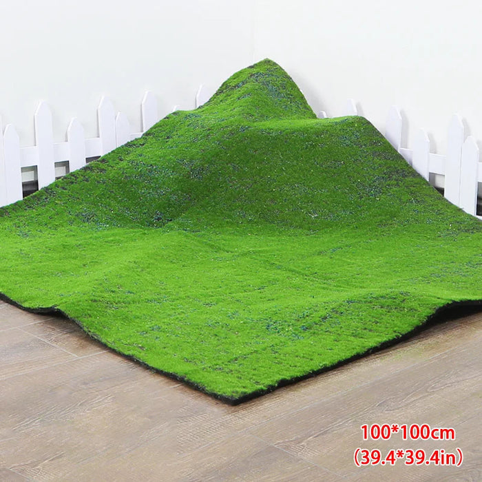 50/100cm Artificial Grass Rug – Lifelike Fake Moss Lawn Turf for Garden, Patio, Indoor, Outdoor & Wedding Decoration, DIY Landscape Mat Carpet