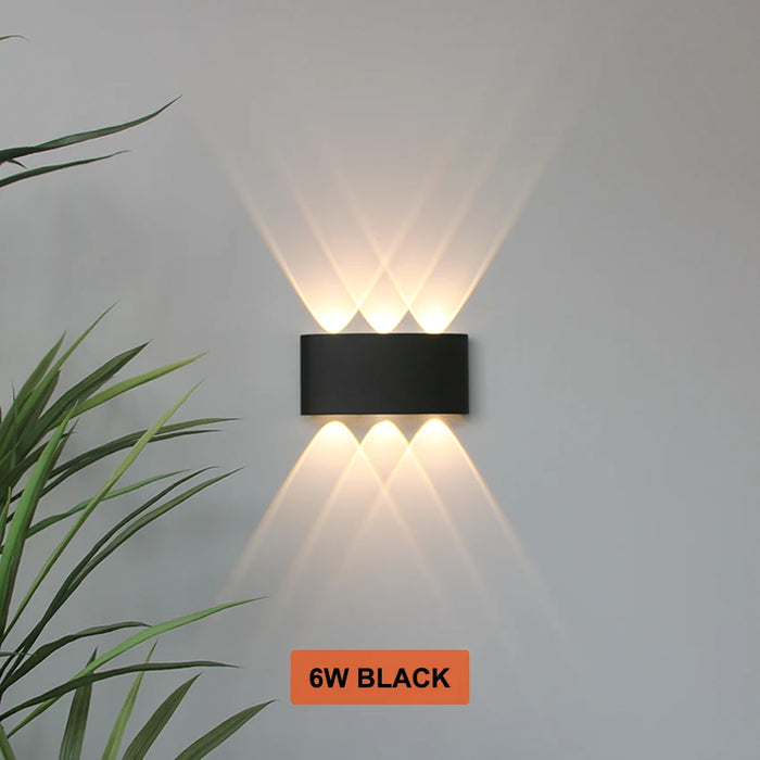 Outdoor & Indoor Waterproof LED Wall Light – Aluminum Porch & Garden Lamp, Up & Down Lighting for Bedroom and Living Room Decor