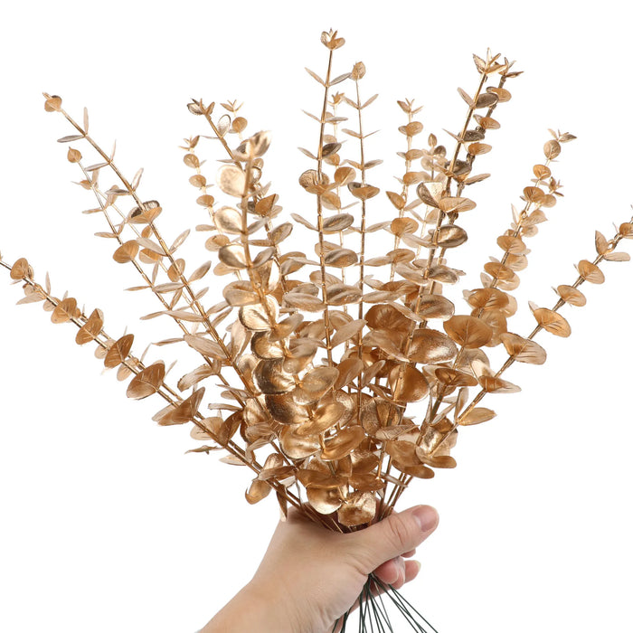 12pcs Artificial Eucalyptus Stems – Silver Dollar Greenery for Wedding Bouquets, Floral Arrangements, and Home Decor