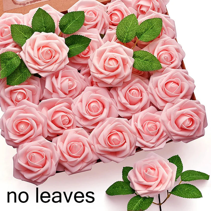 Artificial Rose Flowers with Stem – Realistic Fake Roses for Wedding Bouquets, Centerpieces, Bridal Shower & Home Decoration