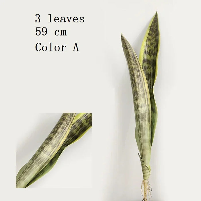 3pcs Artificial Sansevieria Plants – Bonsai Decoration with Tiger Piran Leaves for Home, Garden, and Desktop Décor