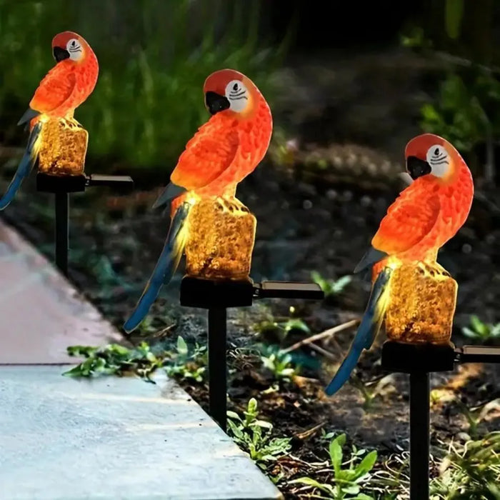 Solar Garden Lamp – Owl & Parrot Animal Outdoor LED Lights for Garden Decoration, Waterproof Solar Powered, IP65