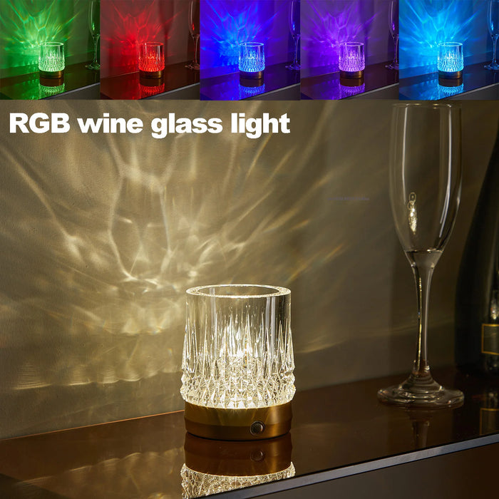 Rechargeable RGB Desk Lamp – Portable Acrylic Nightlight with Touch Control