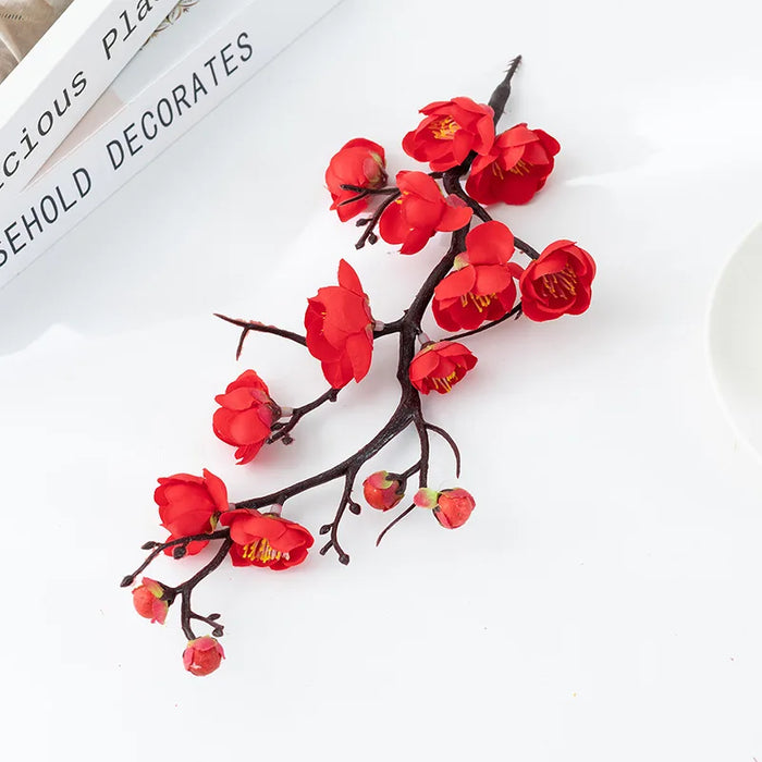 Bonsai Silk Plum Blossom Artificial Plant – Fake Sakura Tree Branches for Home, Office, and Wedding Decoration
