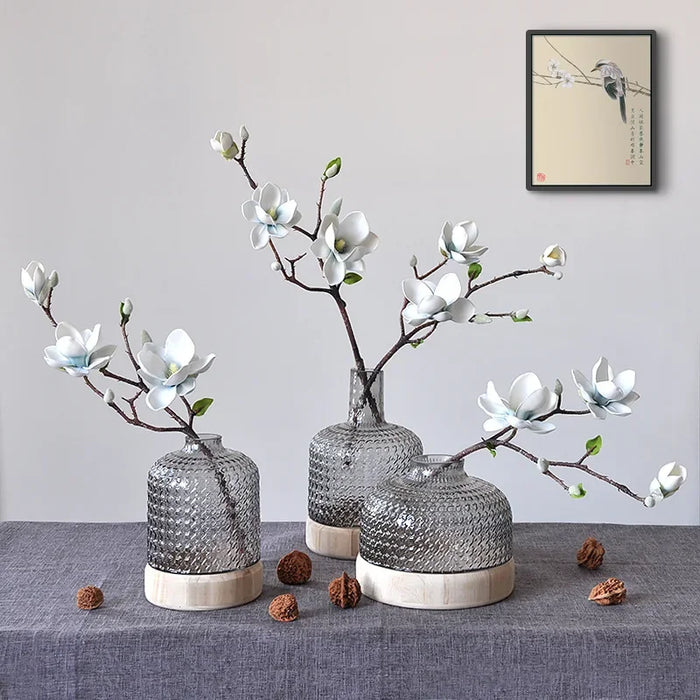 51CM Artificial Magnolia Branch – Chinese Style Silk Orchid for Home Décor, Weddings, and Photography Props