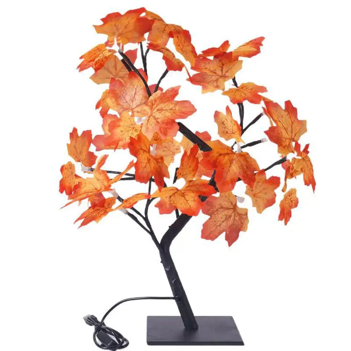 Cherry Blossom Bonsai Tree LED Night Light – USB/Battery Powered Touch Switch Desk Lamp for Home, Office, and Holiday Decoration