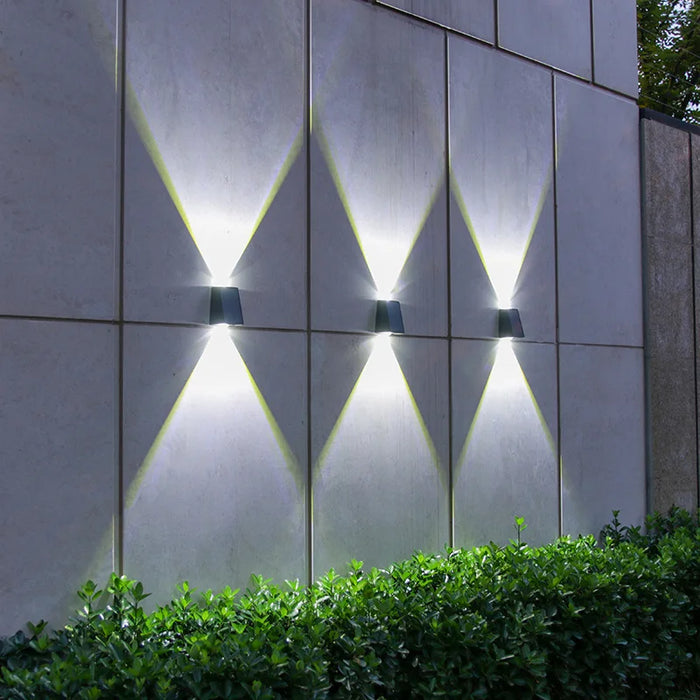 2 LED Solar Wall Lamp – Waterproof Outdoor Solar Garden Lights with Adjustable Brightness and Multi-Color Lighting for Balcony, Street, Garden, and Villa
