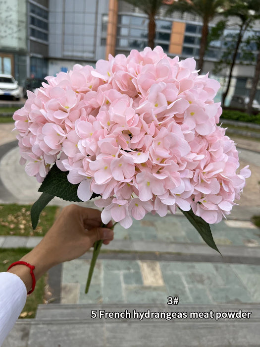 Artificial Silk Hydrangea Flower Bouquet – DIY Wedding, Party, and Home Decor – Large Hydrangea Heads for Bridal Bouquets and Floral Arrangements