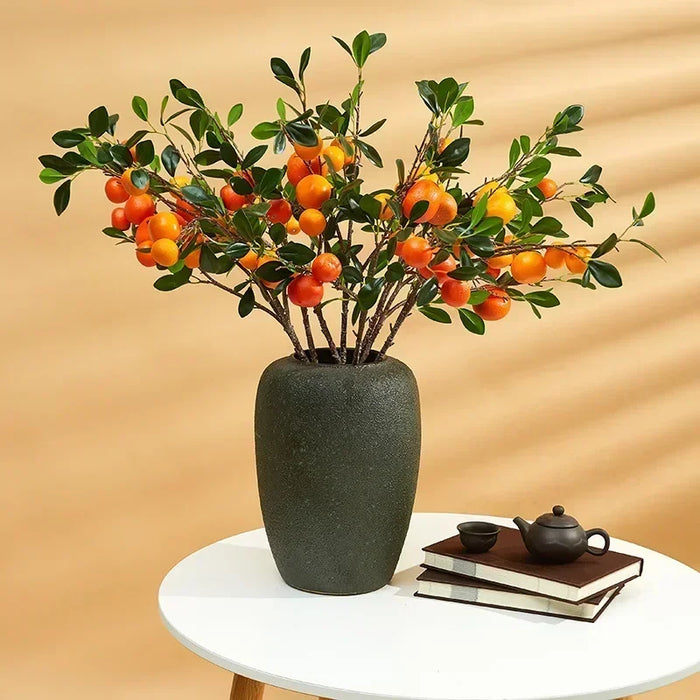 Simulated Orange Fruit Decoration – Artificial Orange Flower Arrangement for Home, Desktop, Wedding, and Photography Props