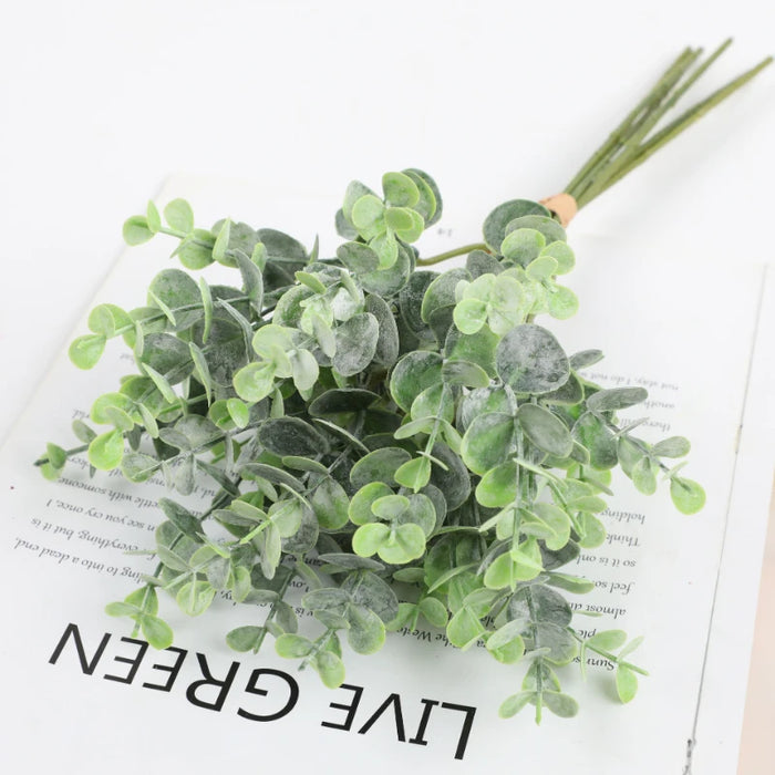 6PCs Artificial Eucalyptus Branches – Fake Green Eucalyptus Bouquet for DIY Flower Arrangements, Weddings, Parties, and Home Decor