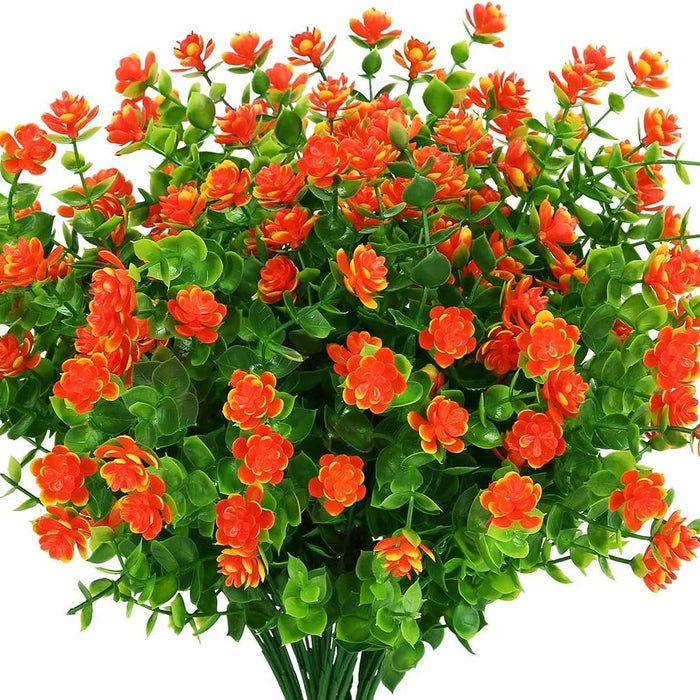 UV Resistant Artificial Flowers – Plastic Hanging Shrubs for Garden, Porch, Window Box & Home Decoration