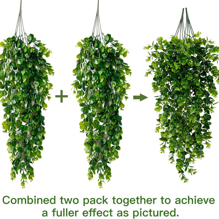 5-Head Artificial Fern Vine – Plastic Hanging Plant for Christmas Wreath, Wedding Arch, Garden Decor, and DIY Projects