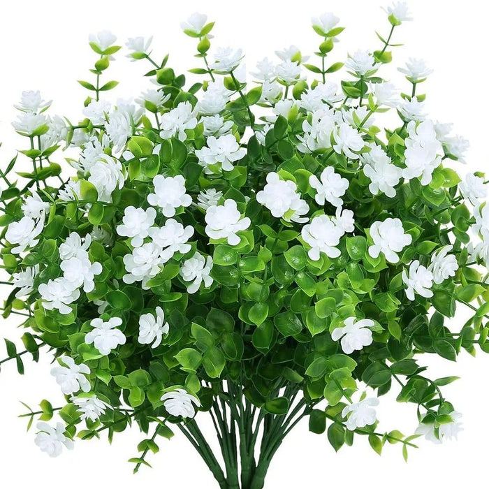 UV Resistant Artificial Flowers – Plastic Hanging Shrubs for Garden, Porch, Window Box & Home Decoration