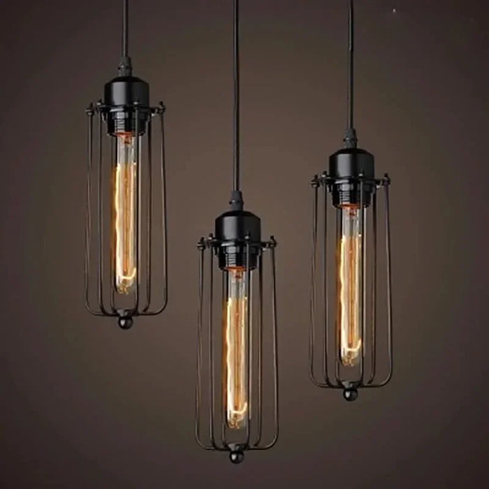 Industrial Pendant Light – Retro Wrought Iron Chandelier for Restaurants, Bars, Cafes, and Beauty Salons