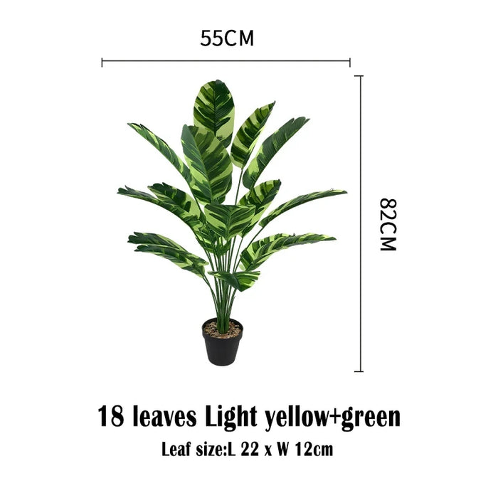 82cm Artificial Banana Tree – Large Fake Plant with Lush Green Leaves for Home, Garden, and Outdoor Decoration