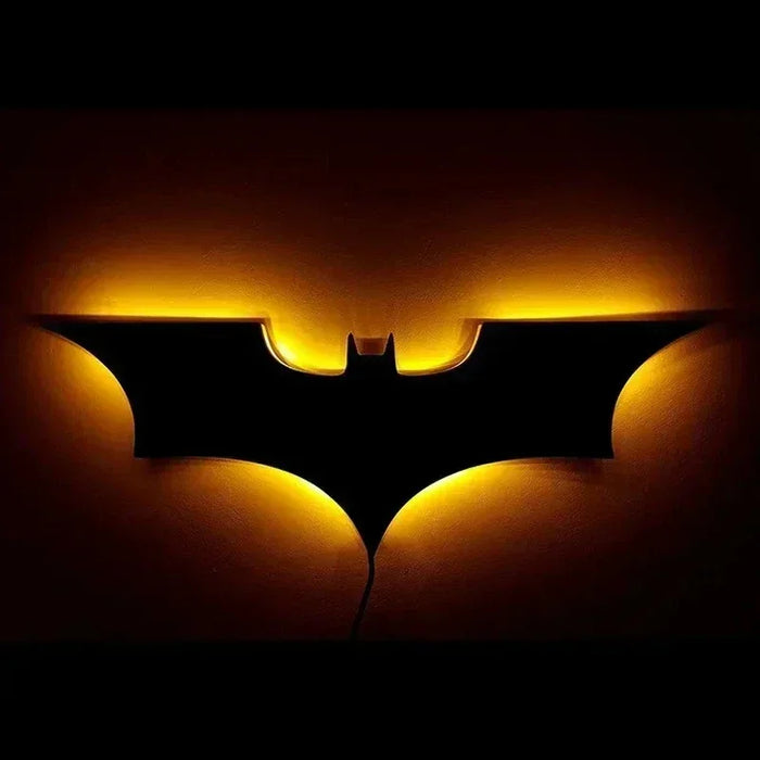 40cm Cool LED Wall Light with Wireless Remote Control – Color-Changing Bat Shape Bedside Light for Modern Bedroom, Kitchen, and Living Room