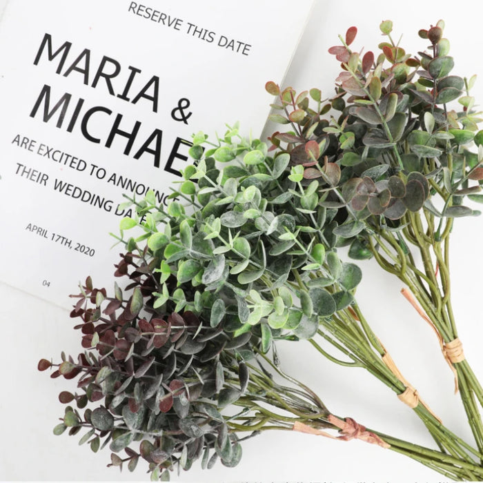 6PCs Artificial Eucalyptus Branches – Fake Green Eucalyptus Bouquet for DIY Flower Arrangements, Weddings, Parties, and Home Decor