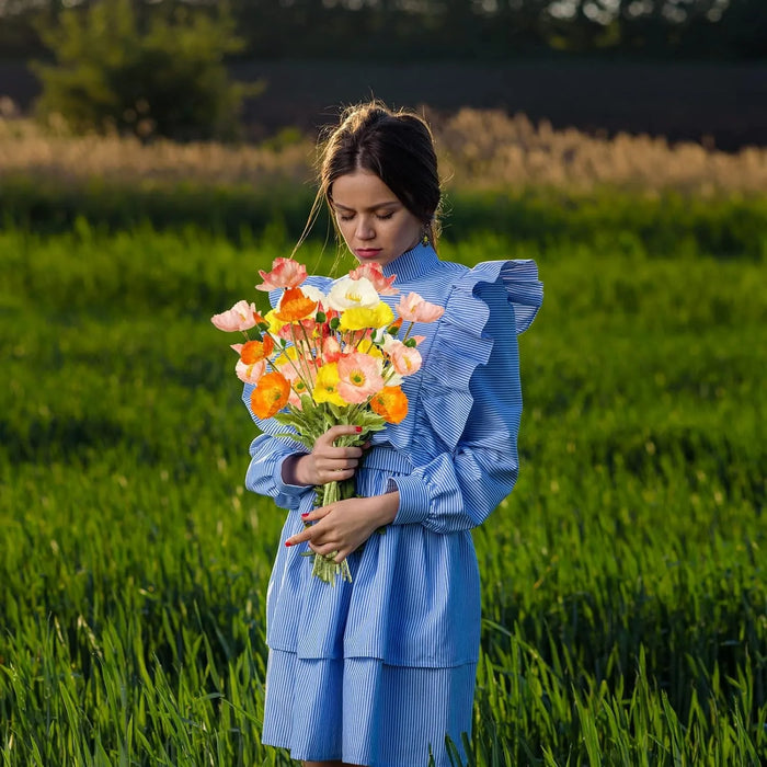 Artificial Poppy Flowers Bouquet – Silk Fake Flowers for Home Decor, Wedding, DIY Vase Accessories, and Garden Decoration