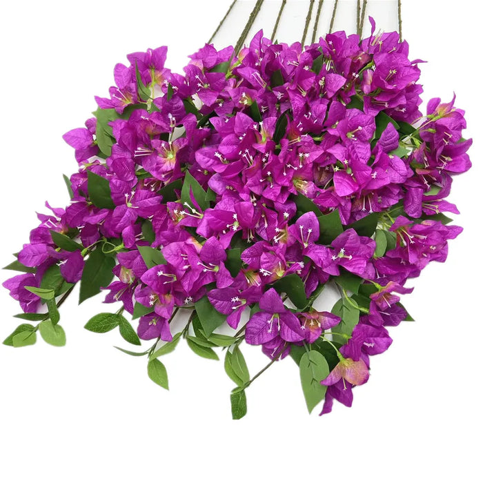 20pcs Artificial Bougainvillea Climbing Vine – 80cm Silk Bougainvillea Flower Branch for Weddings, Parties, and Home Décor
