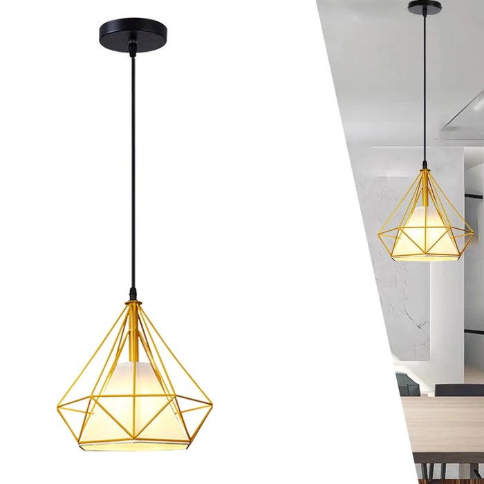 Vintage Metal Pendant Light – Adjustable Hanging Lamp for Kitchen, Bedroom, and Living Room Lighting