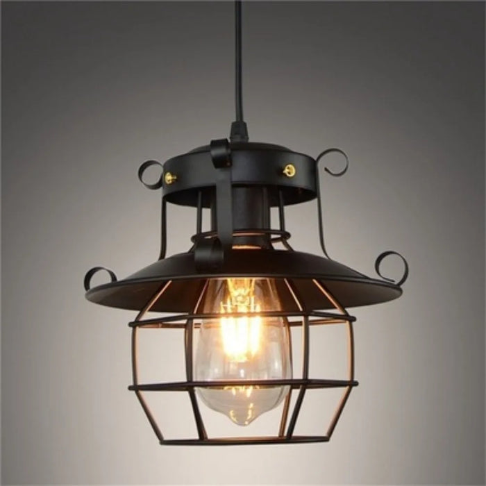 Industrial Retro Chandelier – Nostalgic Hanging Pendant Light for Bar, Restaurant, Aisle, or Bedroom